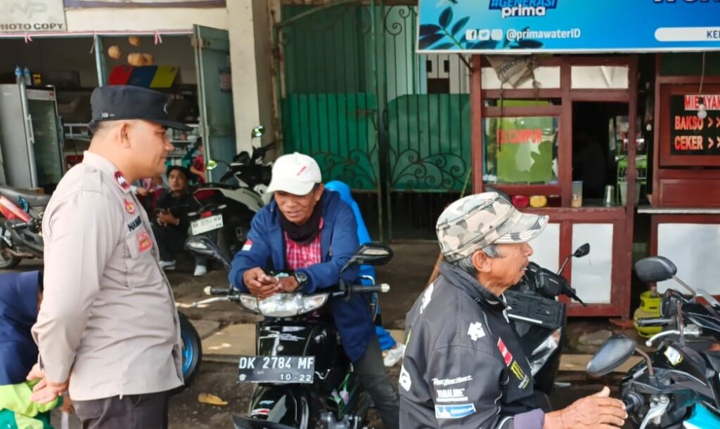 Ciptakan Pemilukada Damai, Polsek Kediri Sosialisasi Keamanan ke Masyarakat