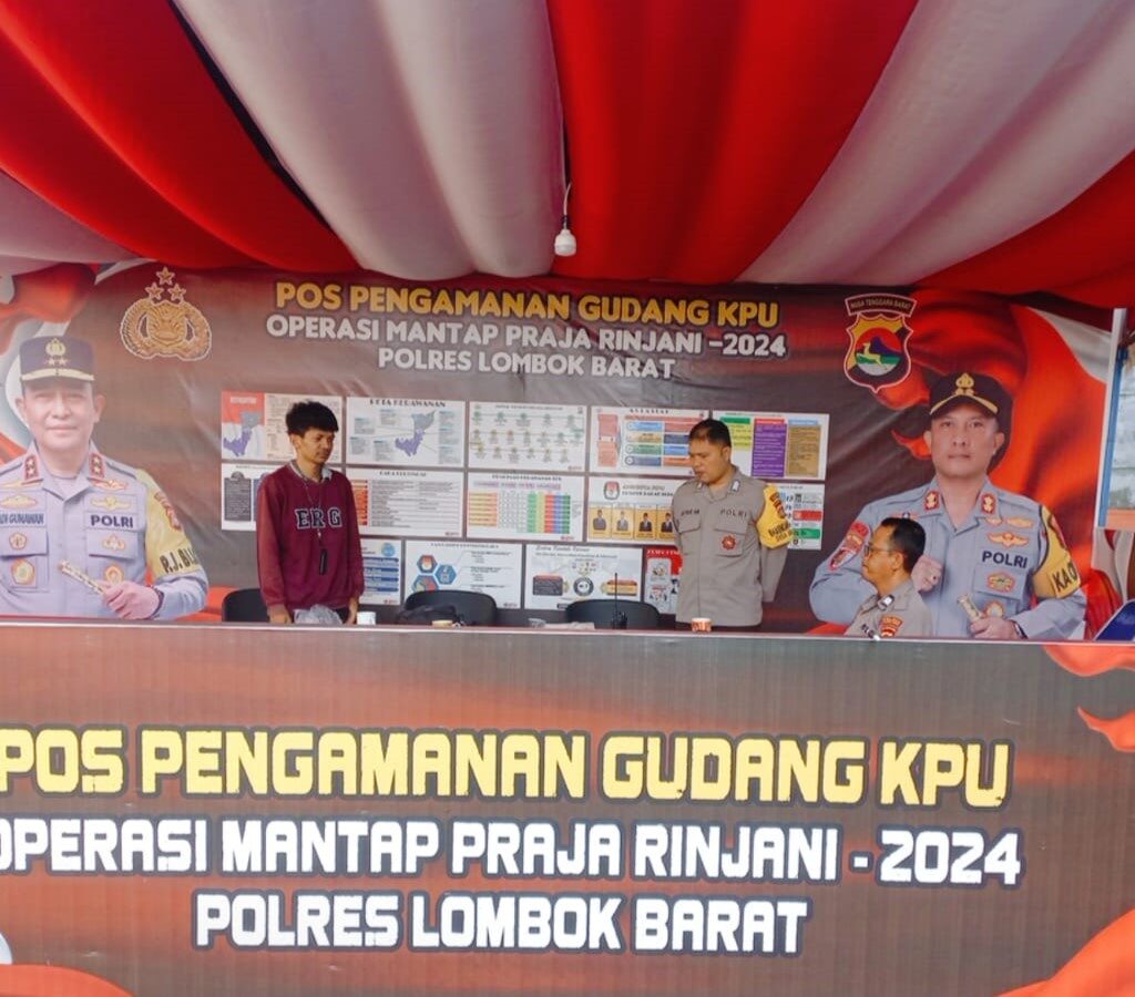Pengamanan Gudang Logistik KPU Lombok Barat Menjelang Pemilu 2024 Situasi Aman & Terkendali