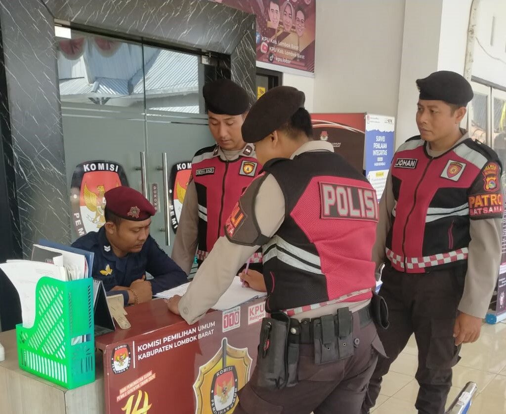 Polres Lombok Barat Perkuat Keamanan KPU dengan Patroli Preventif Menyambut Pemilukada
