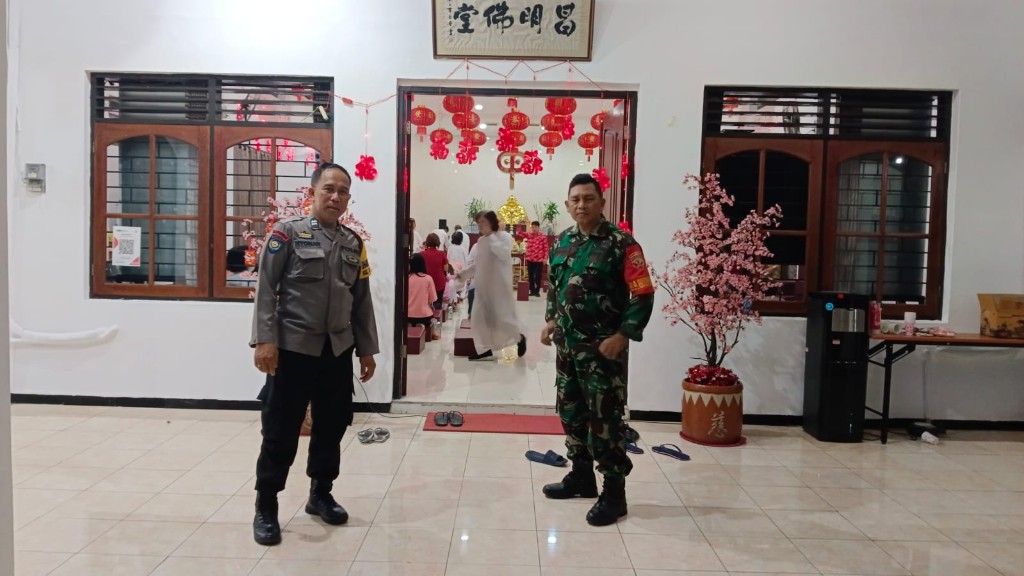 Pengamanan Ketat di Vihara Sanatha Darma Maitreya Saat Imlek 2576