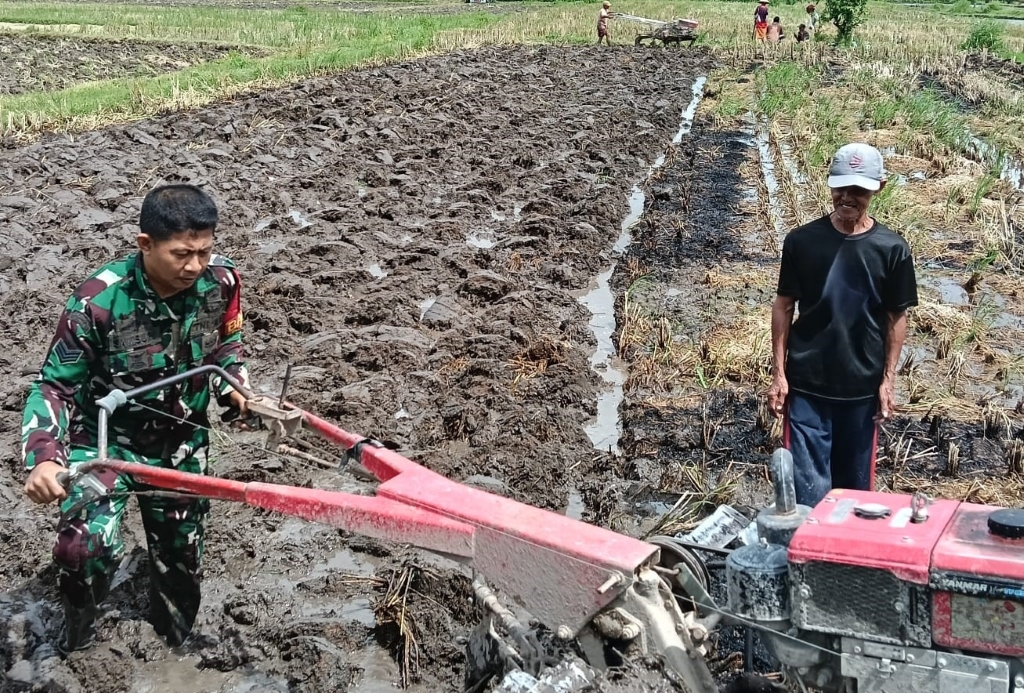 Babinsa Jempong Baru Dampingi Petani Perluas Sawah 3,2 Hektar 