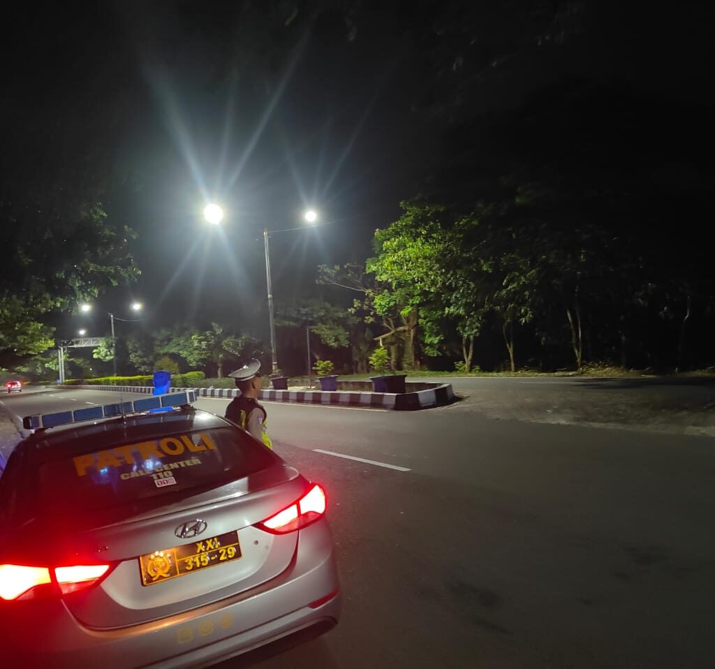 Antisipasi Kejahatan Malam, Polsek Kediri Tingkatkan Patroli KRYD di Jalur Rawan