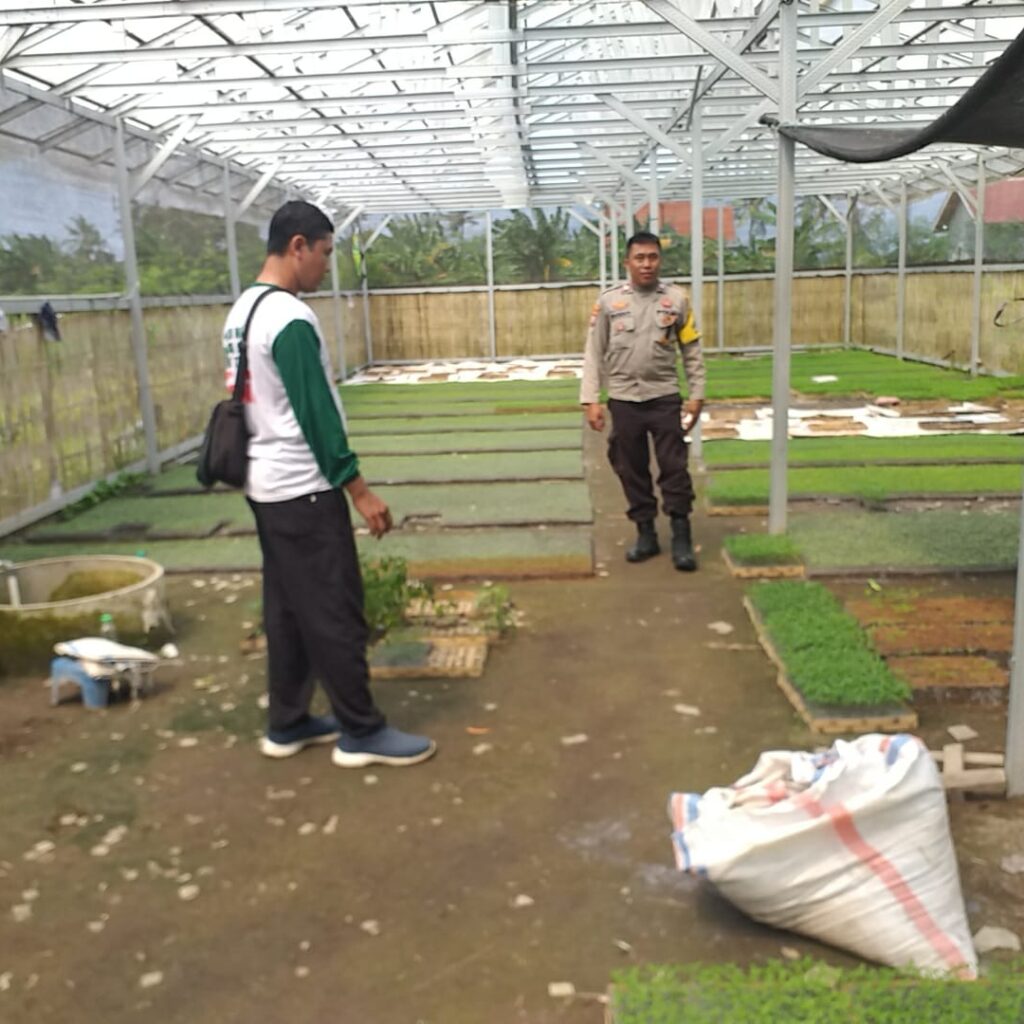 Inspiratif! Bhabinkamtibmas di Lombok Barat Sosialisasi Ketahanan Pangan Lewat Pekarangan Rumah