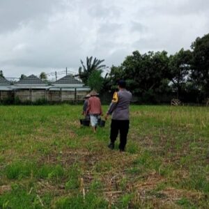Dukung Ketahanan Pangan, Polsek Labuapi Aktif Sambangi Petani
