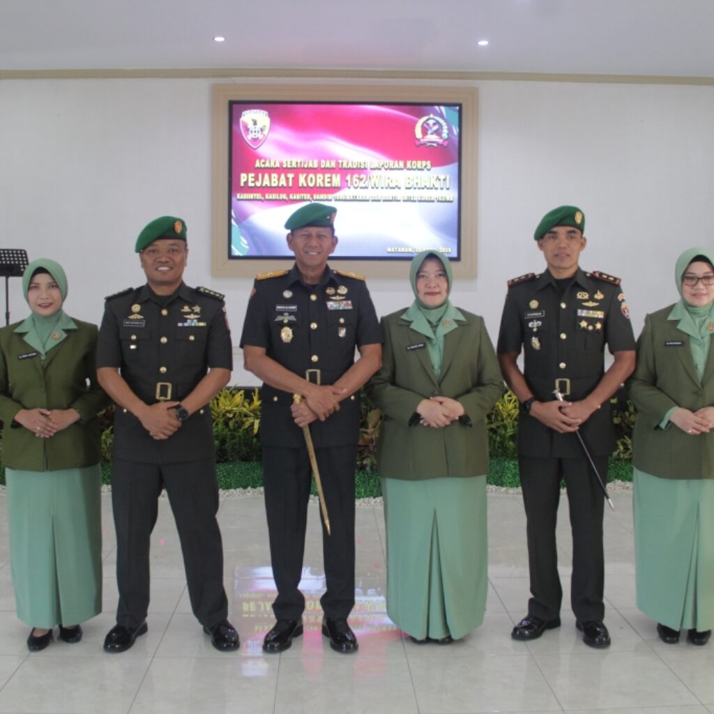 Danrem 162/WB Pimpin Sertijab dan Laporan Korps Perwira