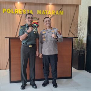 Perkuat Sinergi Lintas Sektor, Dandim 1606/Mataram Kunjungi Polresta dan Lapas Lobar