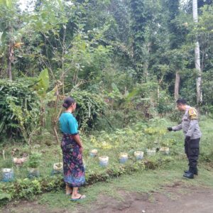 Bhabinkamtibmas Batulayar Barat Gencarkan Program Ketahanan Pangan Rumah Tangga
