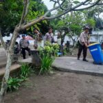 Bakti Religi Hari Bhayangkara, Polsek Labuapi Bersihkan Pure Datar