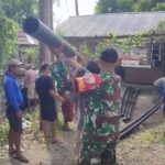 Warga Bayan dan TNI Bersatu Perbaiki Saluran Air