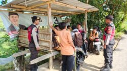 Jaga Kamtibmas, Samapta Polres Lobar Sosialisasikan KEMOS 110 di Kecamatan Gerung