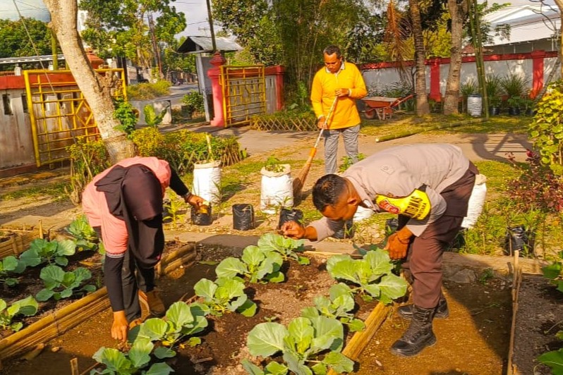 Jaga Ketahanan Pangan, Bhabinkamtibmas Kuripan Gelar Sosialisasi Pemanfaatan Lahan Produktif