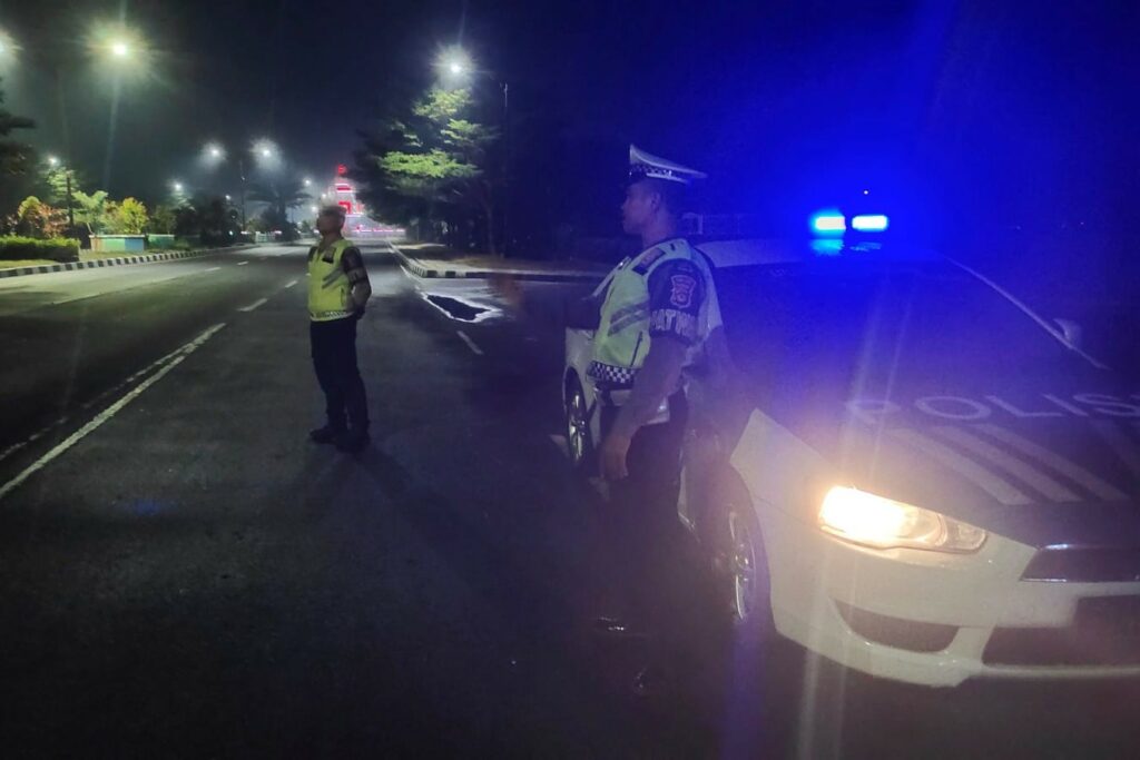 Patroli Malam Polres Lombok Barat Menjaga Ketertiban dan Keamanan di Jalur Utama