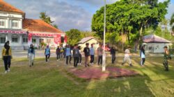 Koramil 1606-07/Gunungsari Latih Paskibra Jelang Hari Kemerdekaan