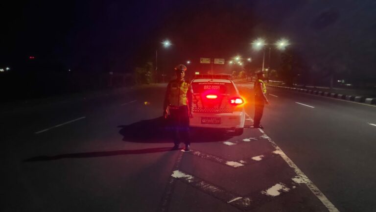 Satlantas Lombok Barat Antisipasi Kejahatan Malam di By Pass BIL 2